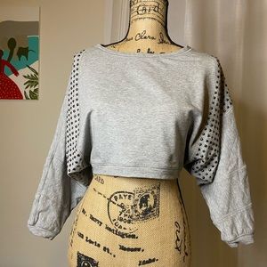 Studded Crop Sweater